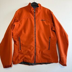 Patagonia Adze Softshell Jacket Full Zip Men Size L Polartec Outerwear Orange
